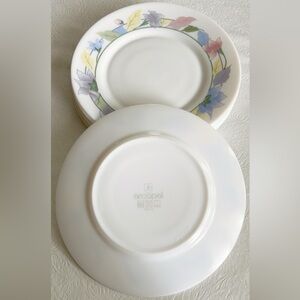 Floral Dinner Plate Set - White and Multicolor